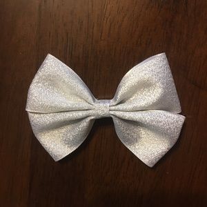 Silver Glitter Boutique Bow